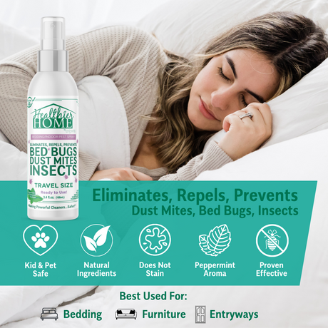 3 Pack of Eco-Friendly Bedding And Indoor Pest Spray Travel Size