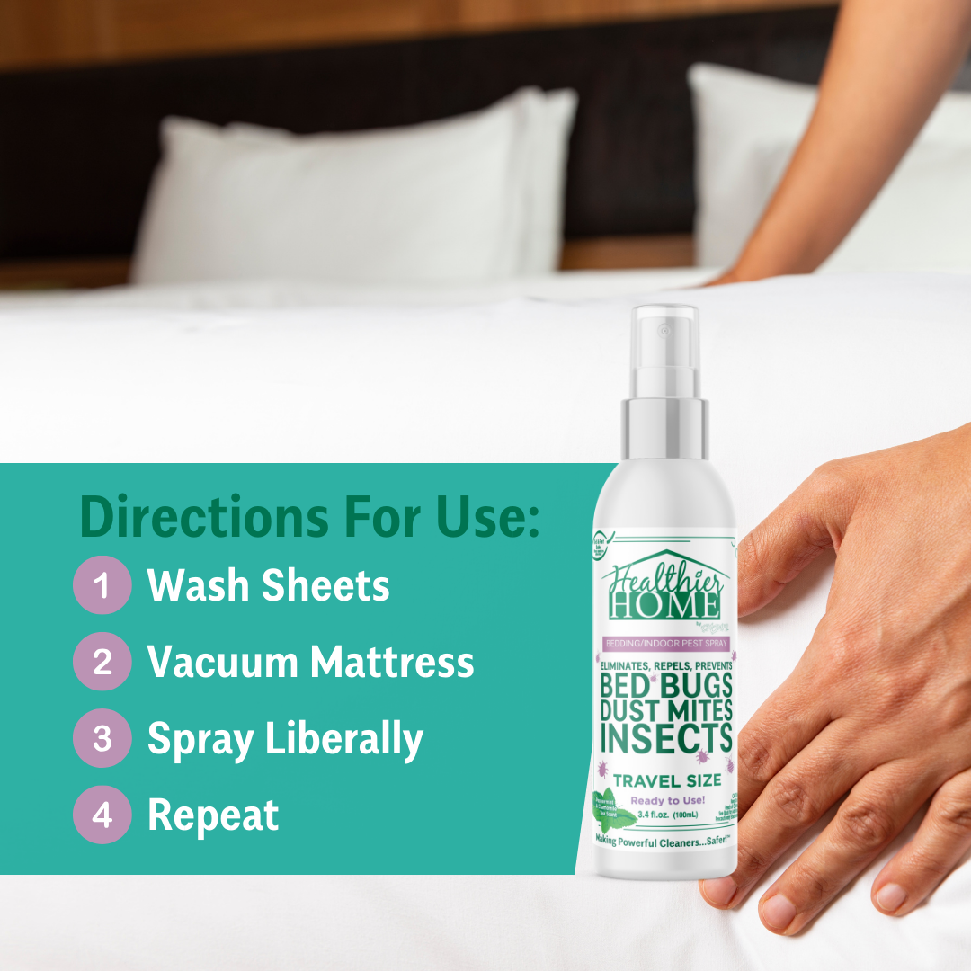 3 Pack of Eco-Friendly Bedding And Indoor Pest Spray Travel Size