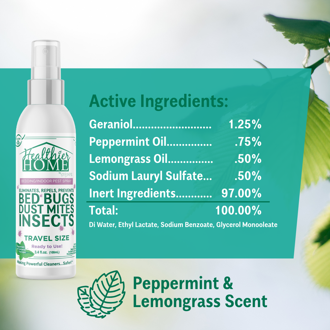 3 Pack of Eco-Friendly Bedding And Indoor Pest Spray Travel Size