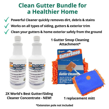 CHOMP! World's Best Gutter And Siding Cleaner Bundle