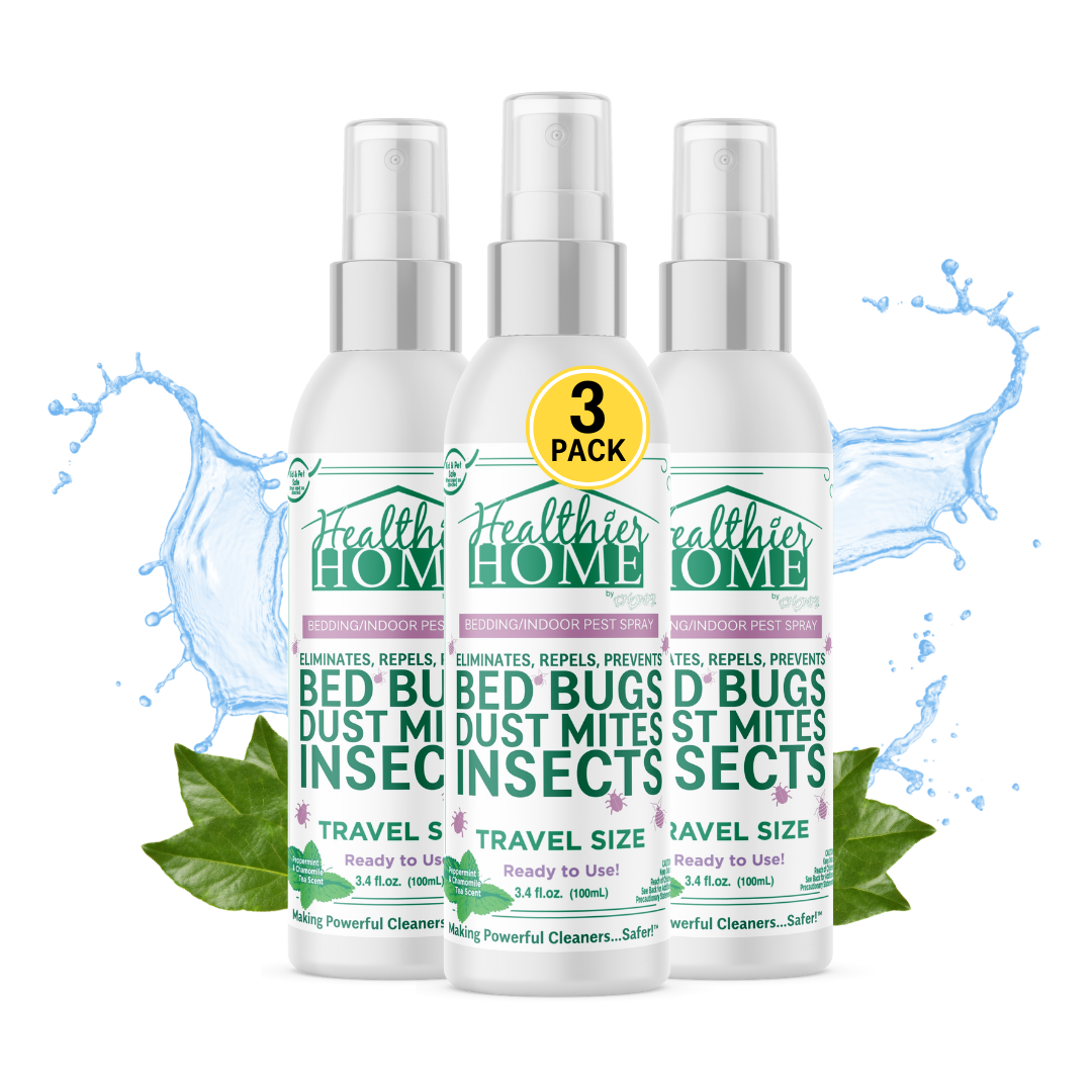 3 Pack of Eco-Friendly Bedding And Indoor Pest Spray Travel Size